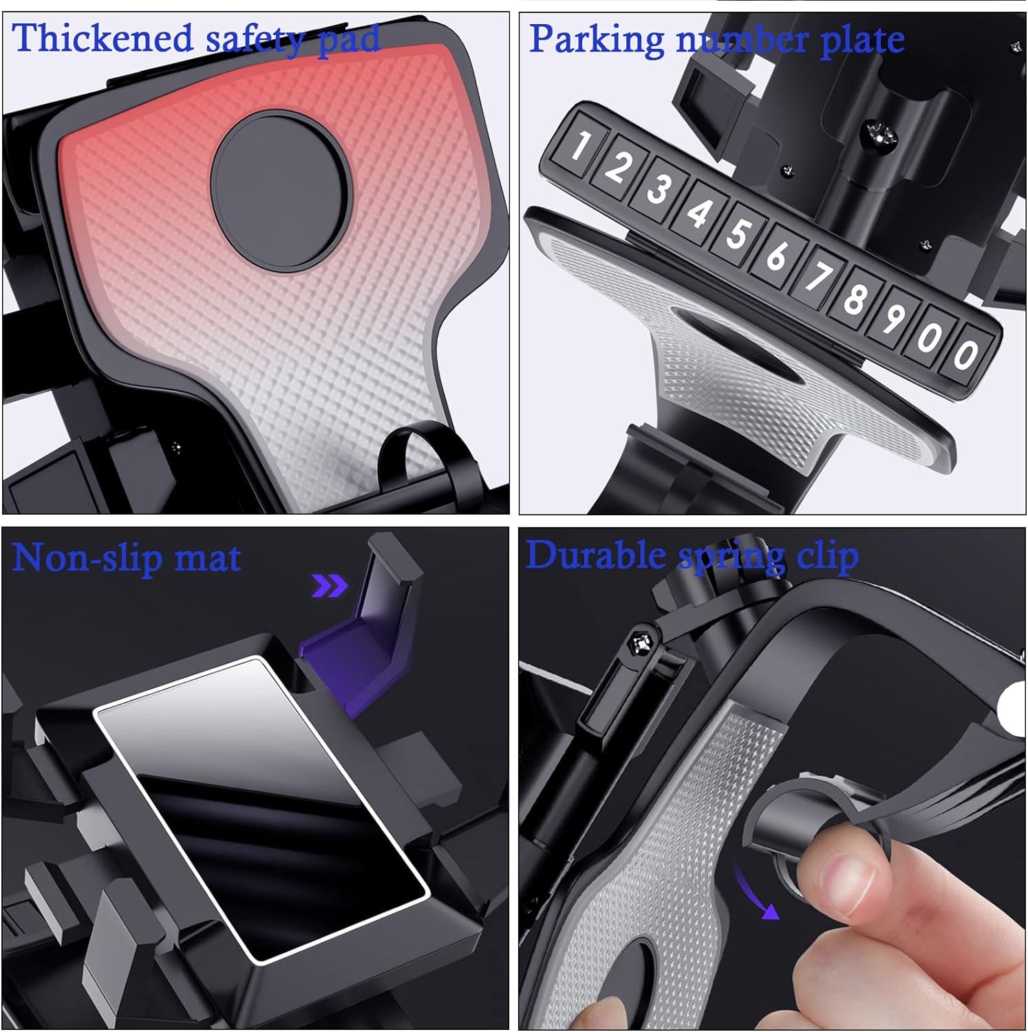 Dashboard Mobile Holder, Universal Phone Suction Bracket, 360 Adjustable Rotating Mount Holder, Multipurpose Cell Phone Stand, 360 Degree Rotating GPS Navigation Bracket, Car Dashboard Rear View Mirror with 360° Spring Clip Dashboard Mobile Holder, Universal Phone Suction Bracket, 360 Adjustable Rotating Mount Holder, Multipurpose Cell Phone Stand, 360 Degree Rotating GPS Navigation Bracket, Car Dashboard Rear View Mirror with 360° Spring Clip